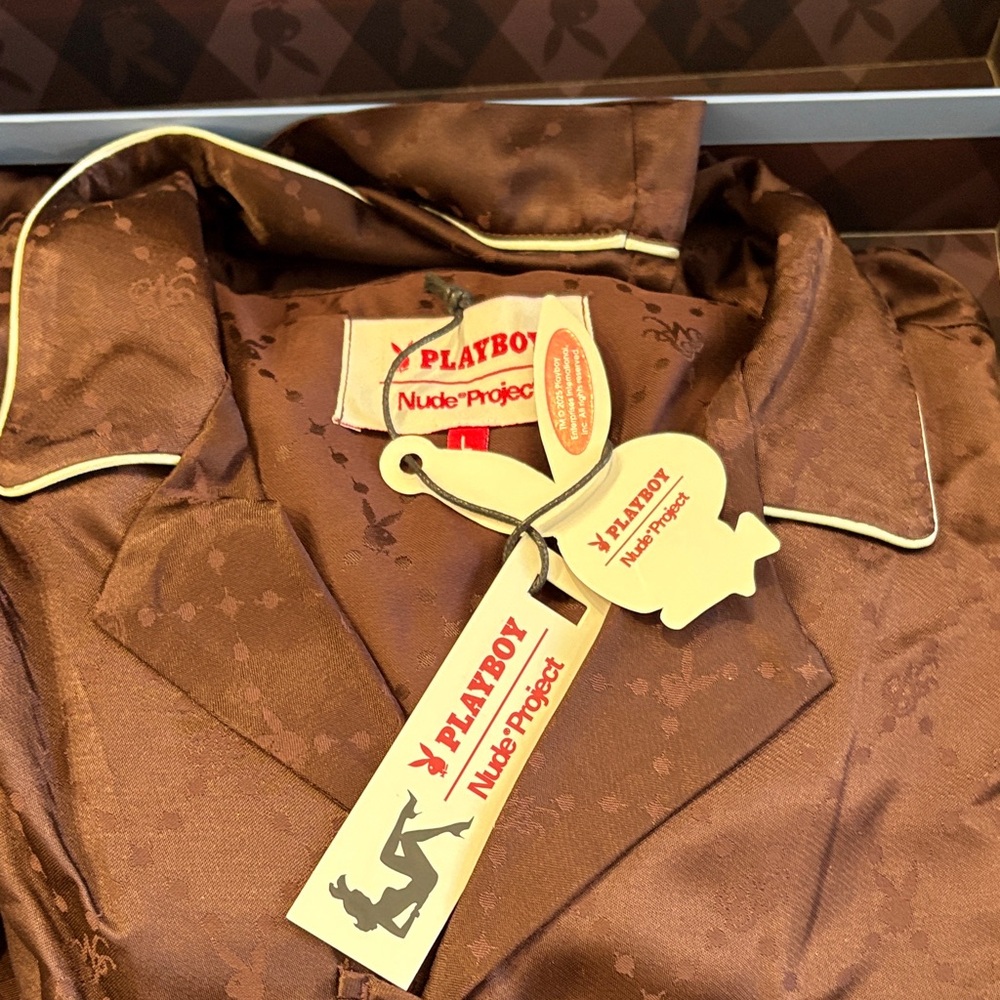 Playboy Chocolate Satin Sleepwear